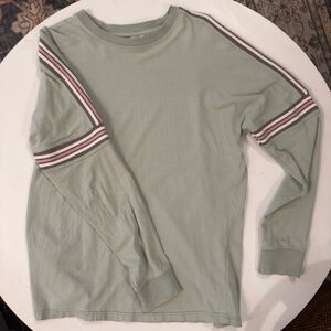 Urban outfitters Striped Long Sleeve Shirt green pink